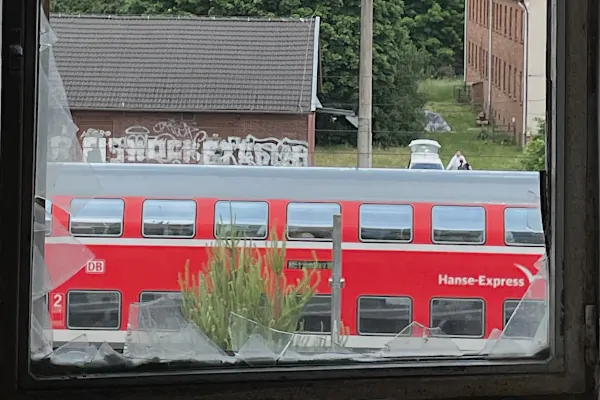 Regionalzug im Bahnhof Schwanheide